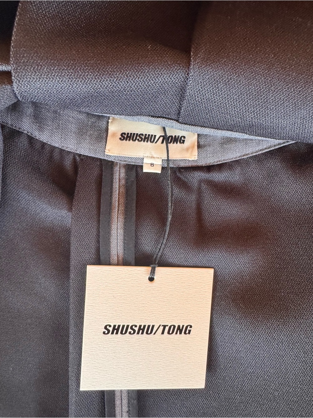 Shushu/Tong Grey Irregular Pleated Skirt & Spaghetti Strap Bralette Top - Picture 14 of 16